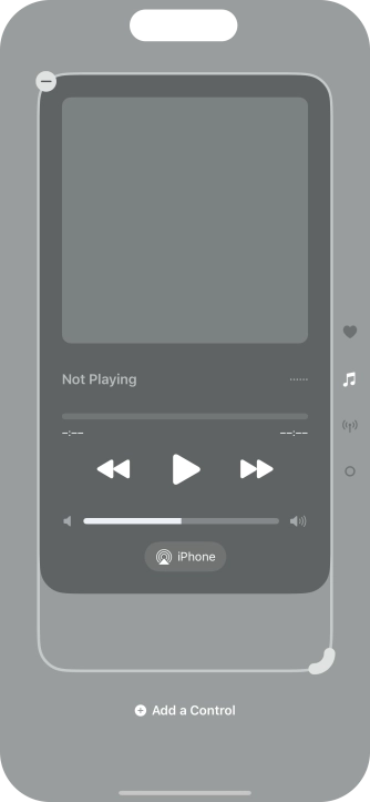 Press the remove icon on the required Control Centre page to remove it from Control Centre.