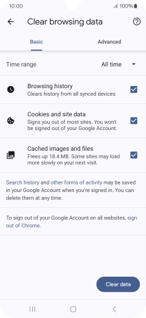 Press the fields next to the required data types. Press the fields next to the required data types.