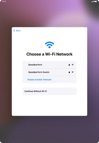 Press the required Wi-Fi network.