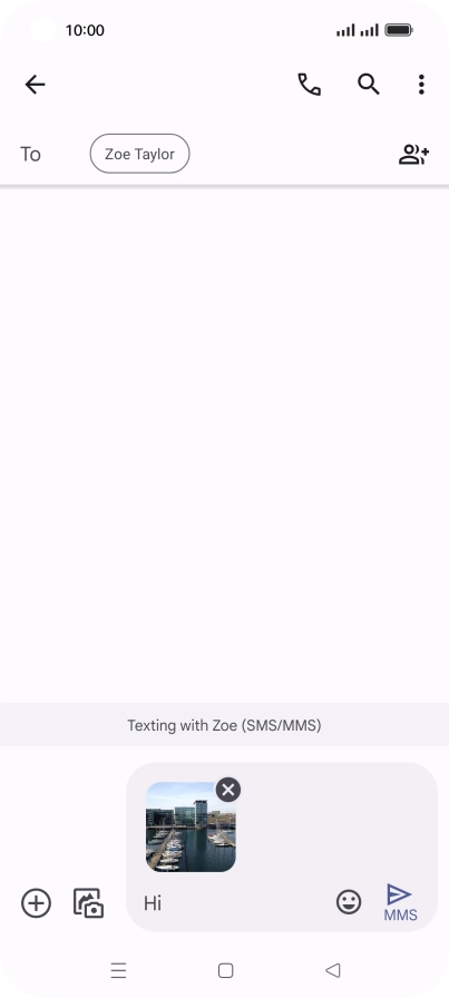 Press the send icon.