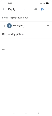 Press the text input field and key in the required text.
