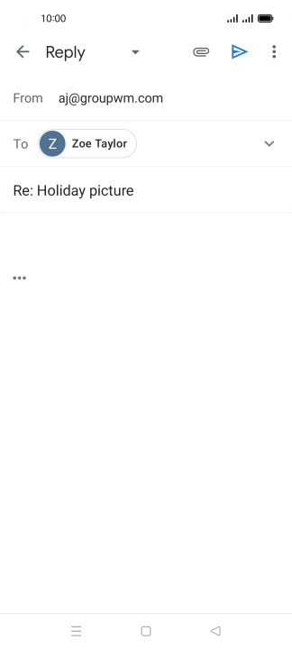 Press the text input field and key in the required text.
