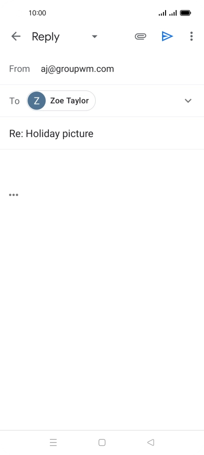 Press the text input field and key in the required text.