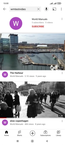 Press the required video clip.