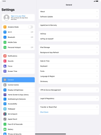 Press Sign in to your iPad.