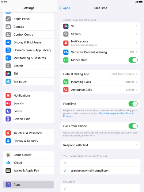 Press the indicator next to 