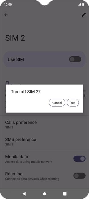 If you turn off the function, press Yes.