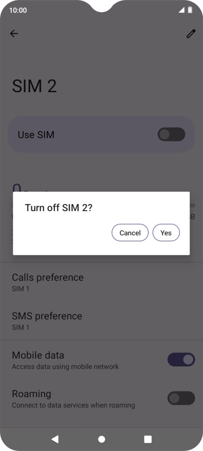 If you turn off the function, press Yes.