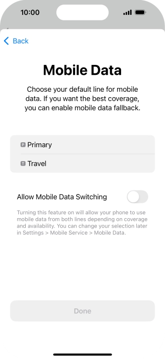 Press the required price plan.