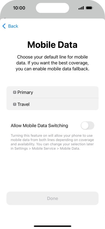 Press the required price plan.