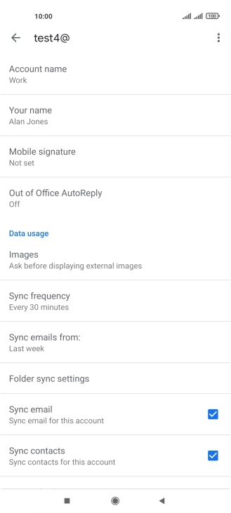 Press Account name and key in the required name.
