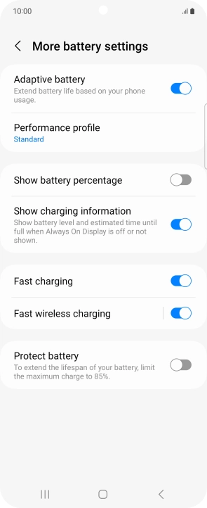 Press the indicator next to 
