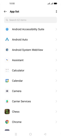 Press the required app.
