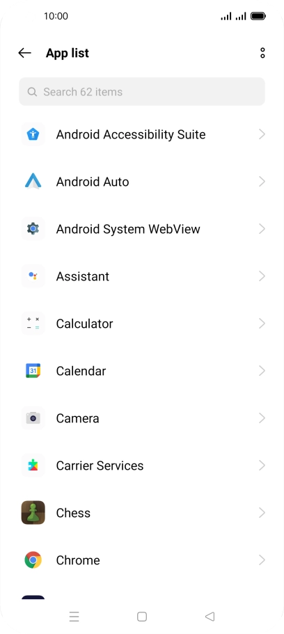 Press the required app.