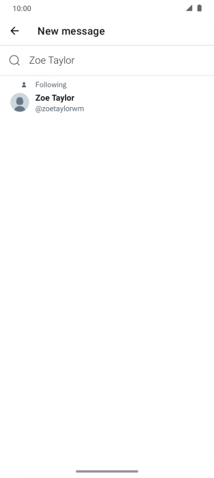 Key in the first letters of the recipient's name and press the required contact.