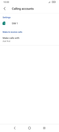 Press the name of the SIM. Press the name of the SIM.