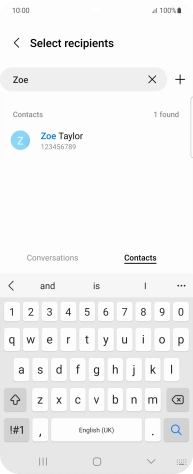 Press the required contact.