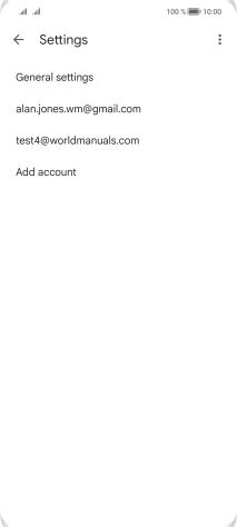 Press the required email account.