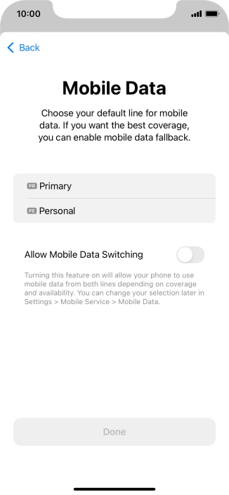 Press the required price plan.