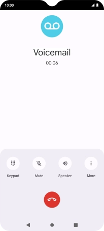 Press the end call icon. Press the end call icon.