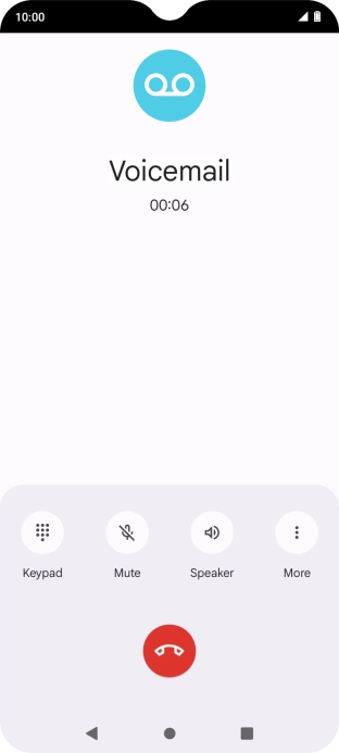 Press the end call icon. Press the end call icon.
