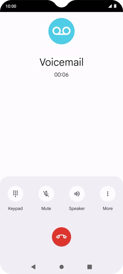 Press the end call icon. Press the end call icon.
