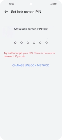 Press CHANGE UNLOCK METHOD.