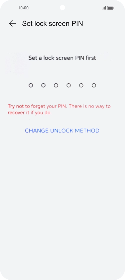 Press CHANGE UNLOCK METHOD.