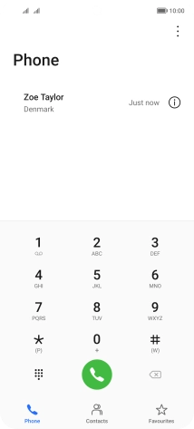Press and hold the required contact.