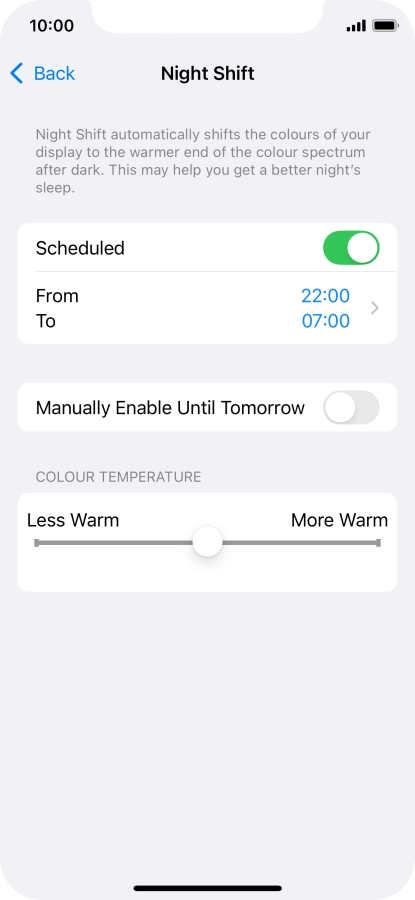 Press the indicator next to 
