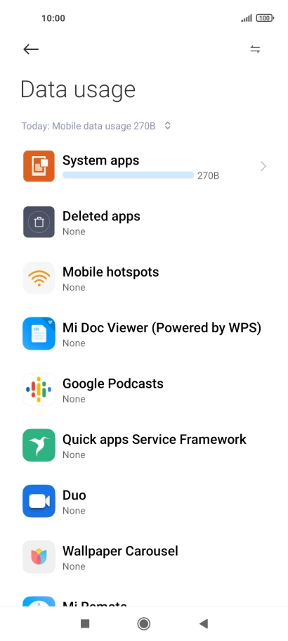 Press the drop down list.