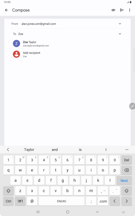 Press the required contact.