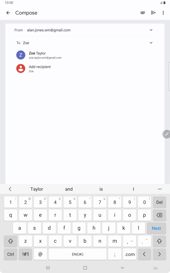 Press the required contact.