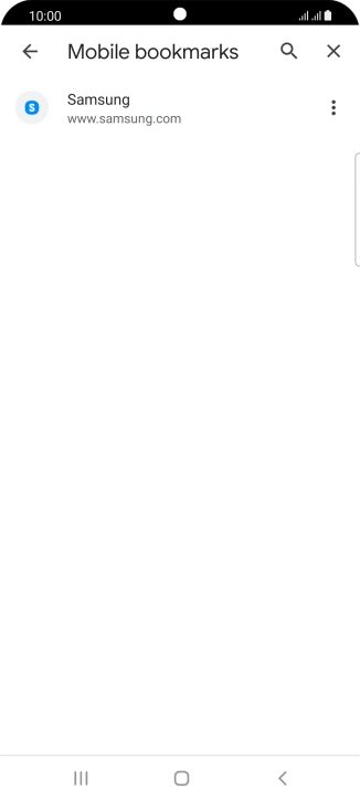 Press the required bookmark.