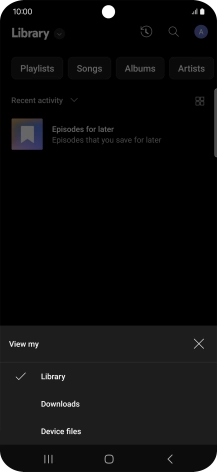 Press the required category and go to the required audio file.