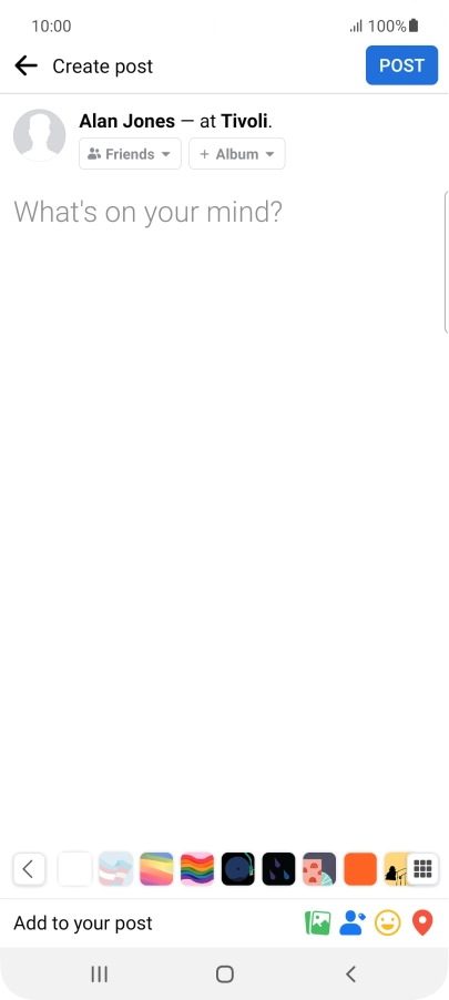 Press the text input field.