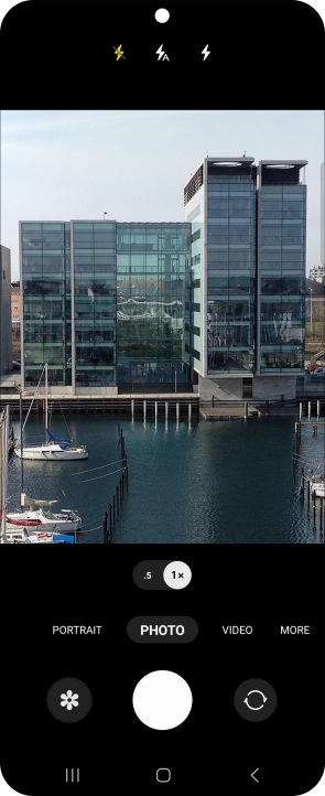 Press the required setting.