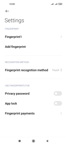 Press the indicators next to the required settings to turn them on or off.