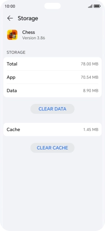 Press CLEAR CACHE.