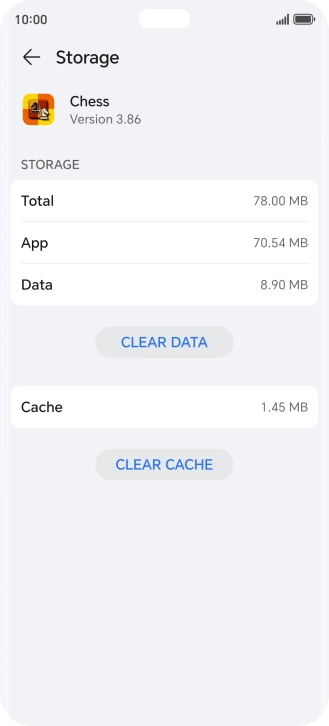 Press CLEAR CACHE.