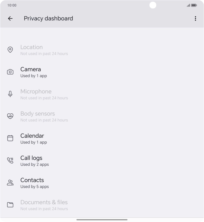 Press the required phone function.