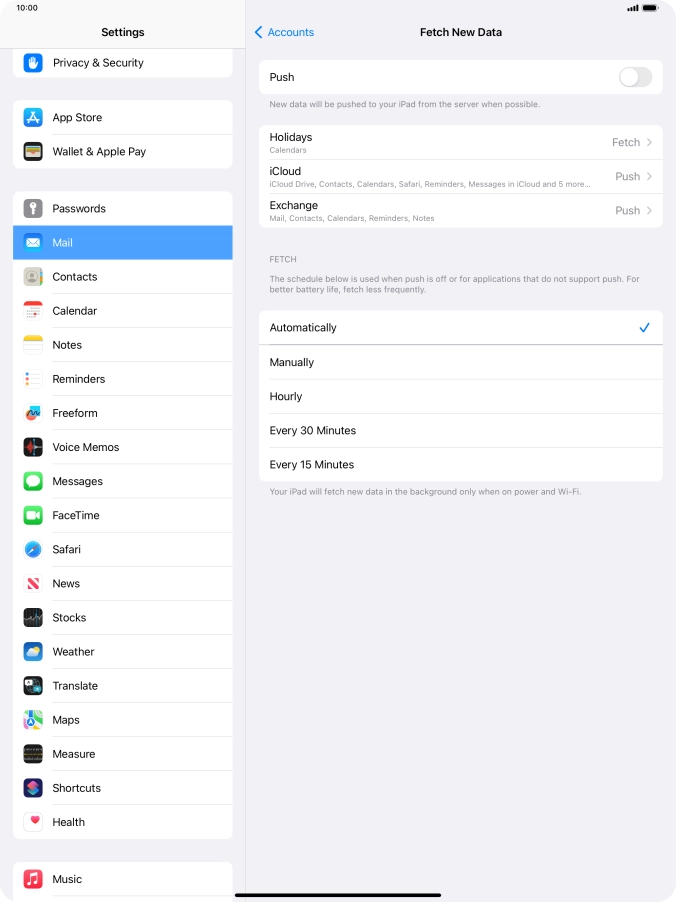 If you turn off the function, press the required setting.