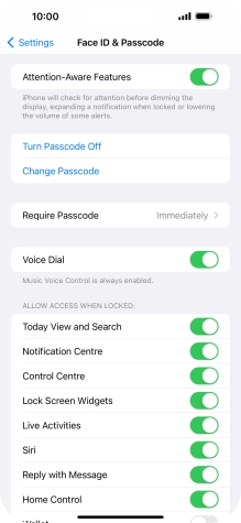 Press Turn Passcode Off and key in the phone lock code. Press Turn Passcode Off and key in the phone lock code.