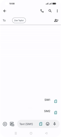 Press the required SIM.