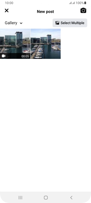 Press the required picture or video clip.