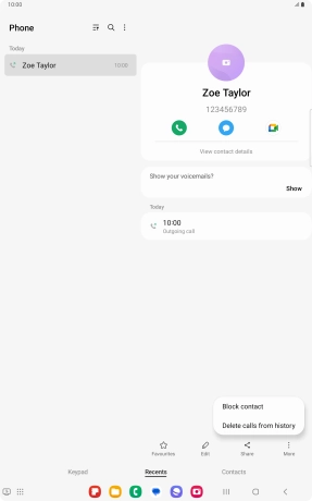 Press Block contact.