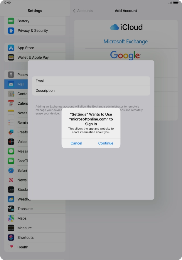Press Continue. Press Continue.