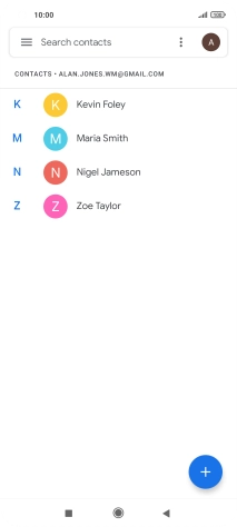Press the new contact icon.