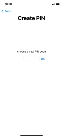 Key in a new four-digit PIN and press OK.
