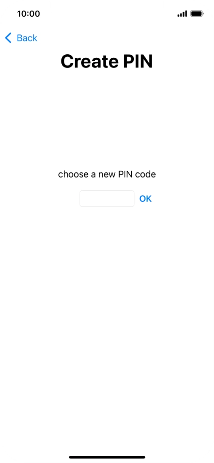 Key in a new four-digit PIN and press OK.